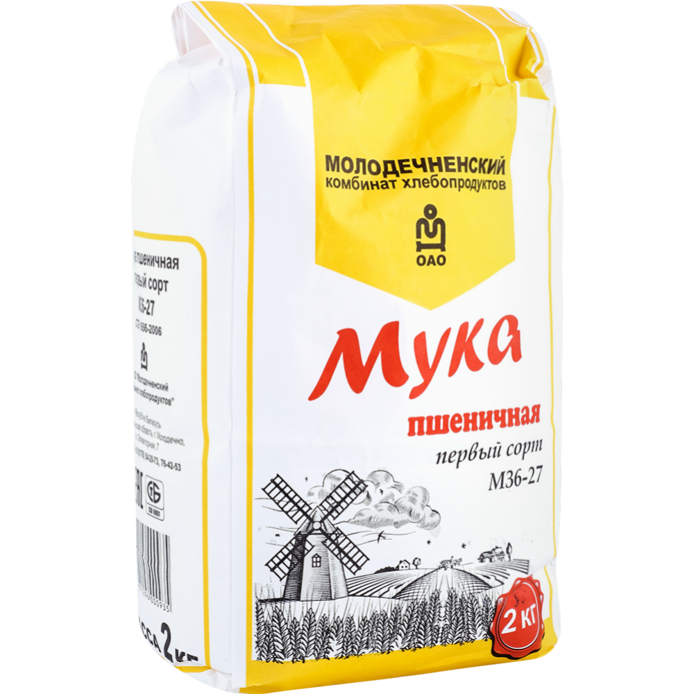Мука пше­нич­ная «Му­ка­Мол» М36-27, первый сорт, 2 кг купить с ...