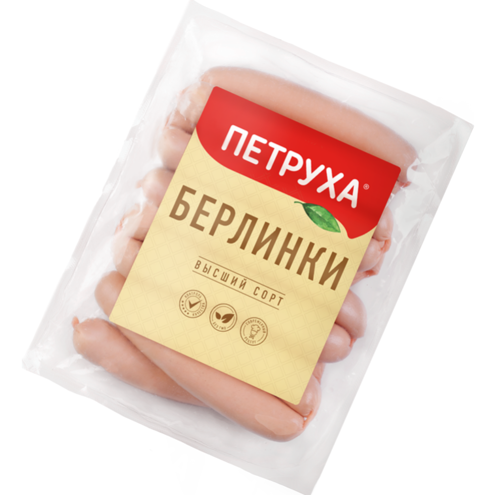 Сосиски из мяса птицы «Берлинки» высшего сорта, 400 г купить с ...