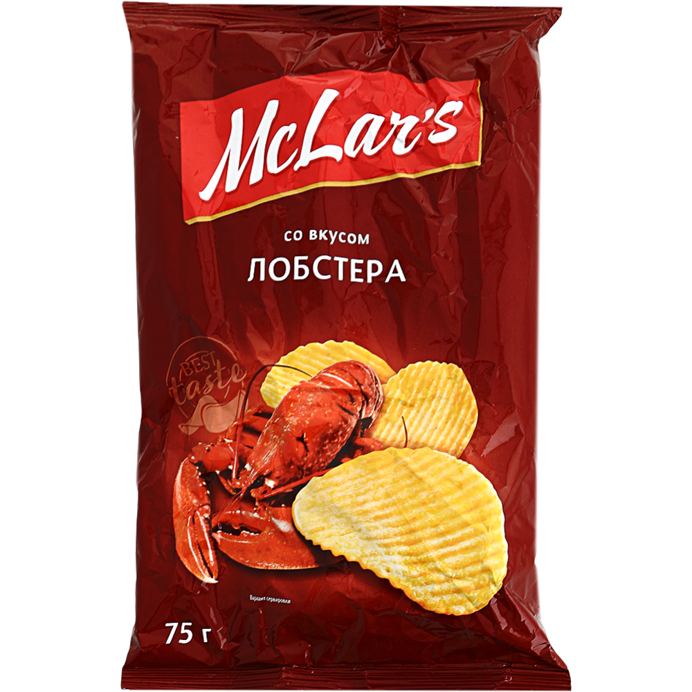 Чипсы «Mclar's» со вкусом лобстера, 75 г купить в Минске: недорого, в ...