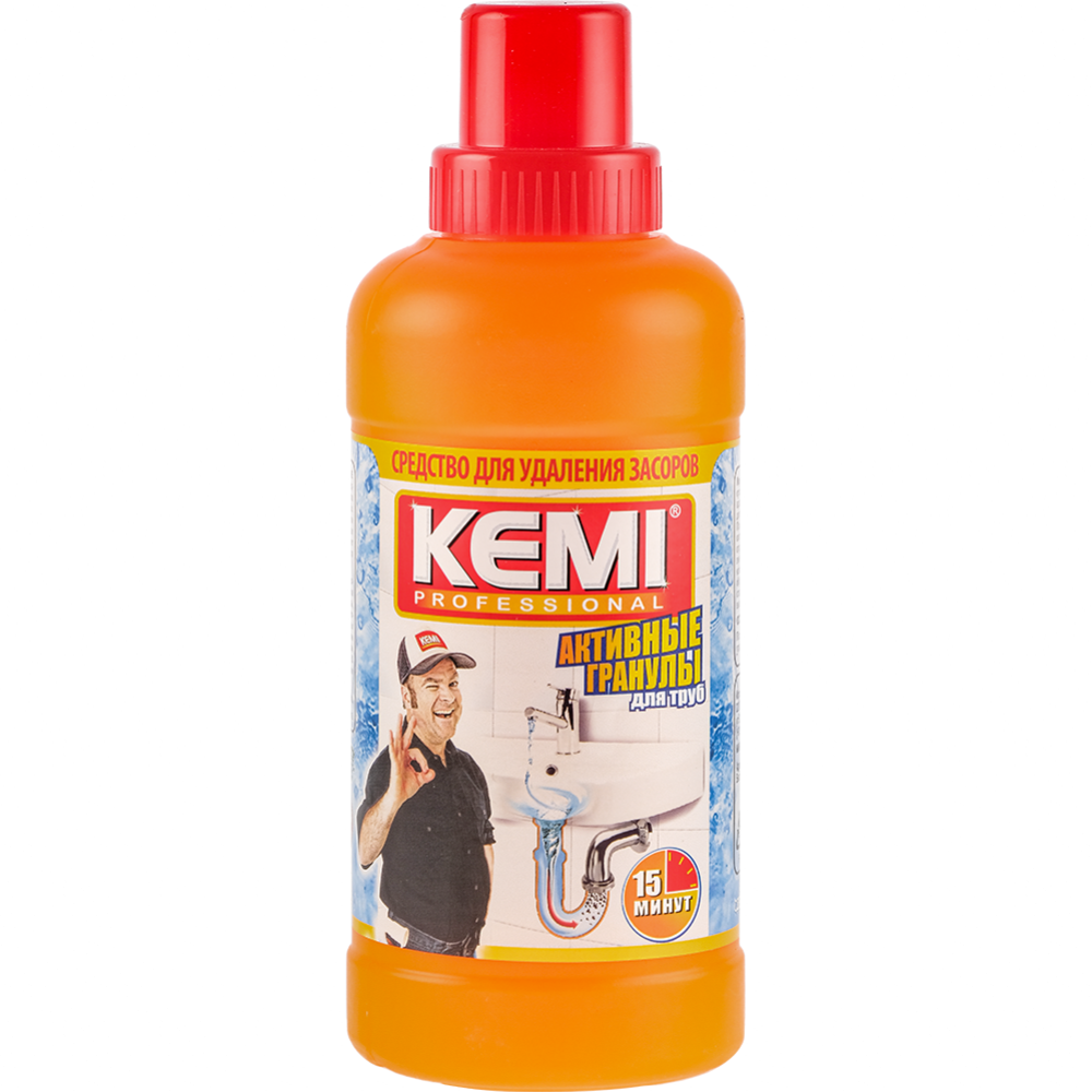 Средство «Kemi Professional» для удаления засоров ,гранулы, 500 г .
