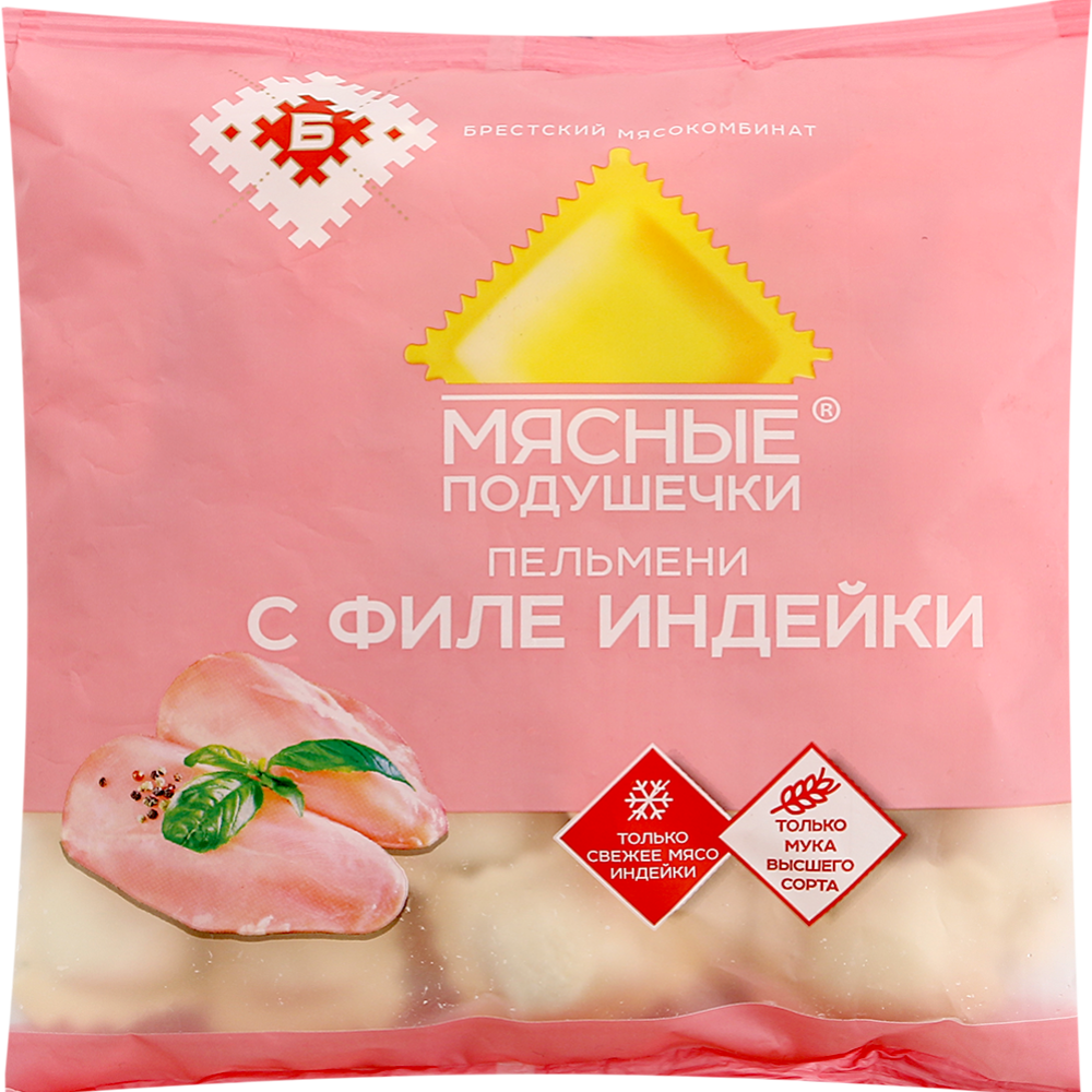 Пельмени «Мясные Подушечки» с филе индейки, 430 г купить с доставкой ...