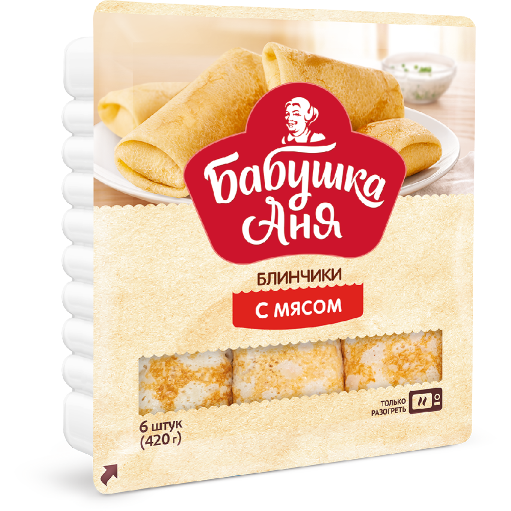 Блинчики «Бабушка Аня» с мясом, 420 г купить с доставкой, цены в ...