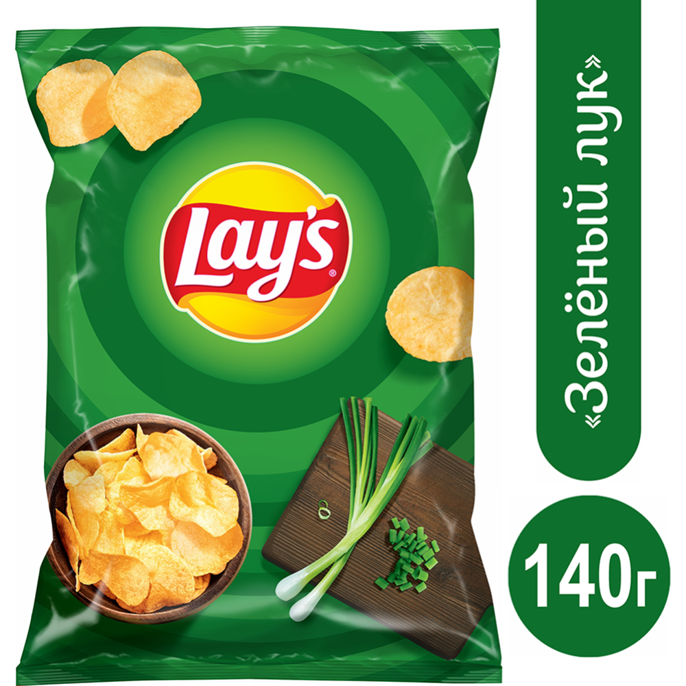 Чипсы «Lay's» зеленый лук, 140 г #0