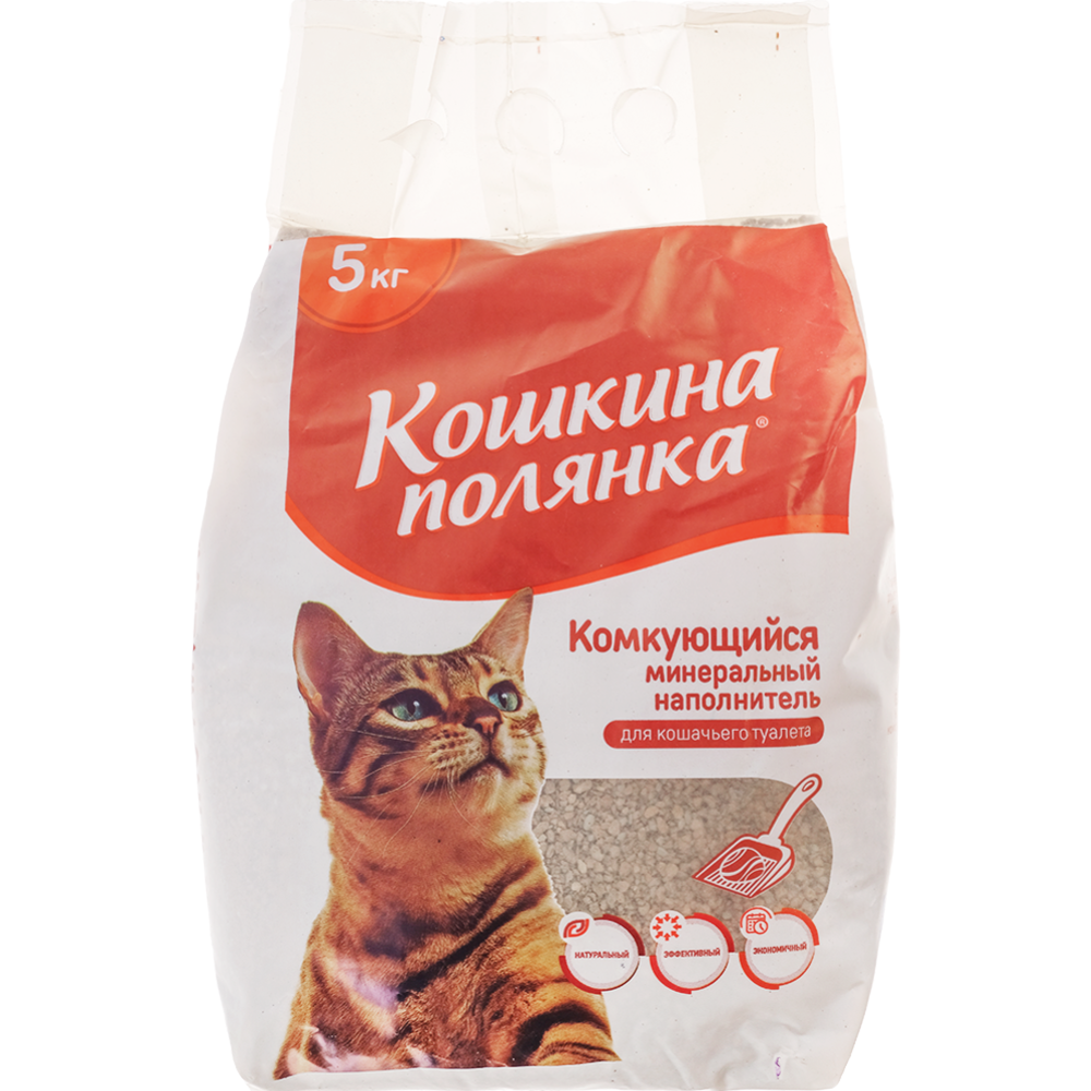Наполнитель комкующийся «Кошкина полянка» бентонитовый 8.4 л, 5 кг ...