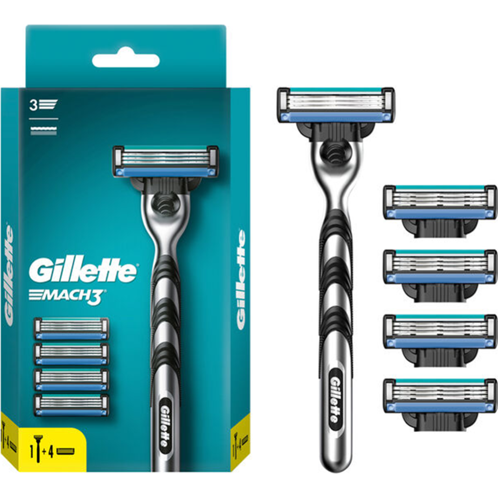 Бритвенный станок «Gillette» Mach3 с 5 сменными кассетами купить с ...