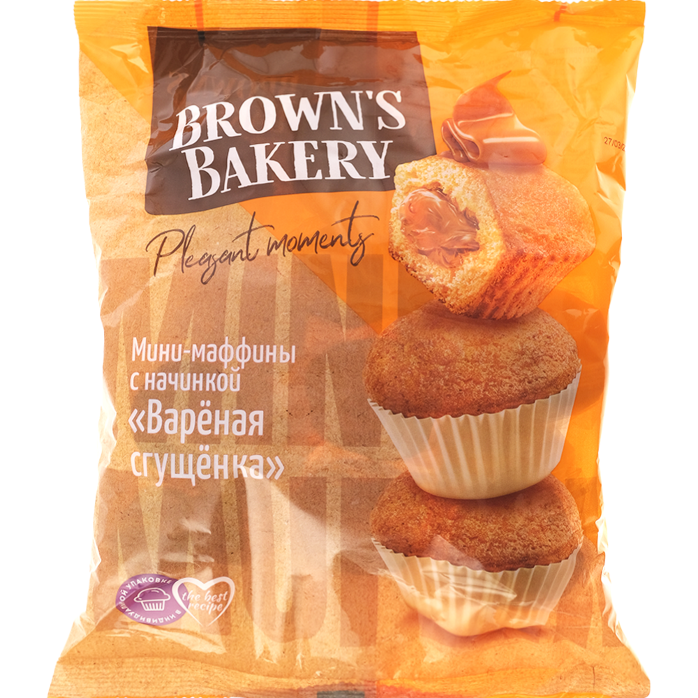 Мини-маффины «Brown's Bakery» с вареной сгущенкой, 465 г купить в ...