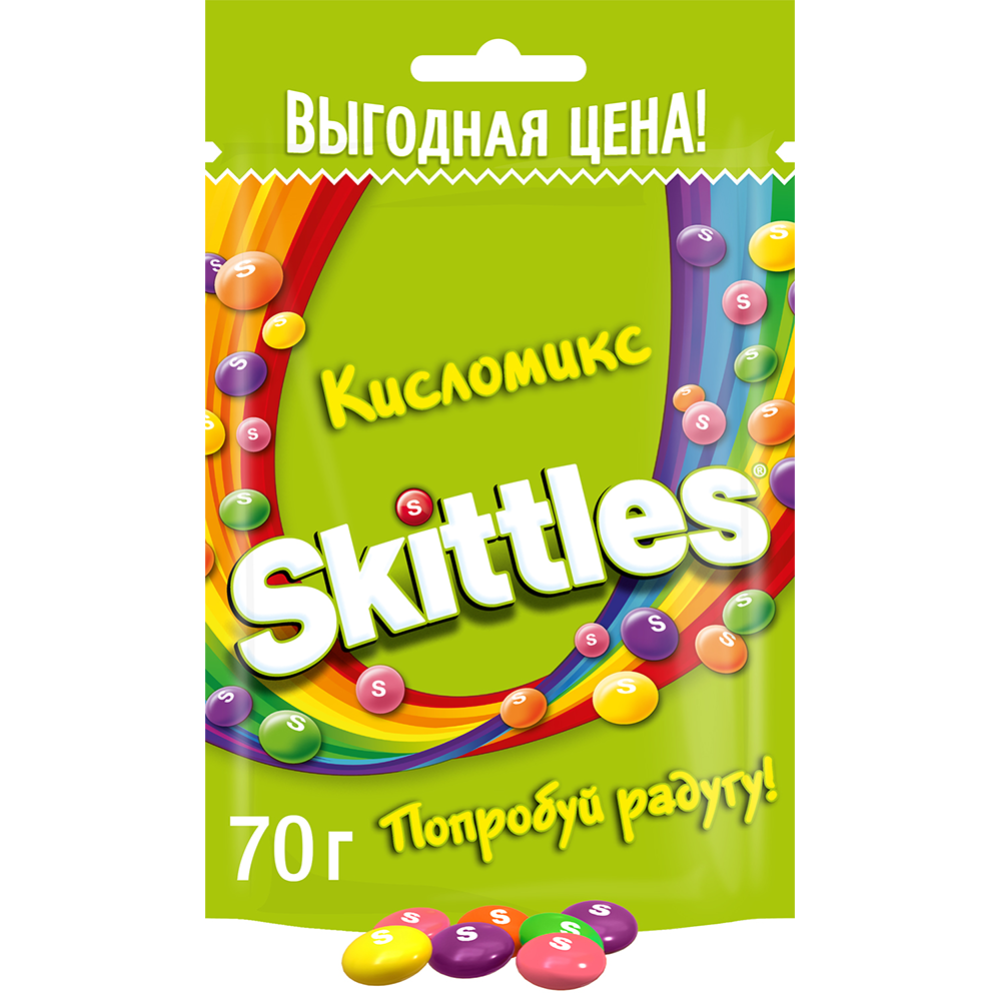 Драже жевательное «Skittles» кисломикс, 70 г купить с доставкой, цены в ...