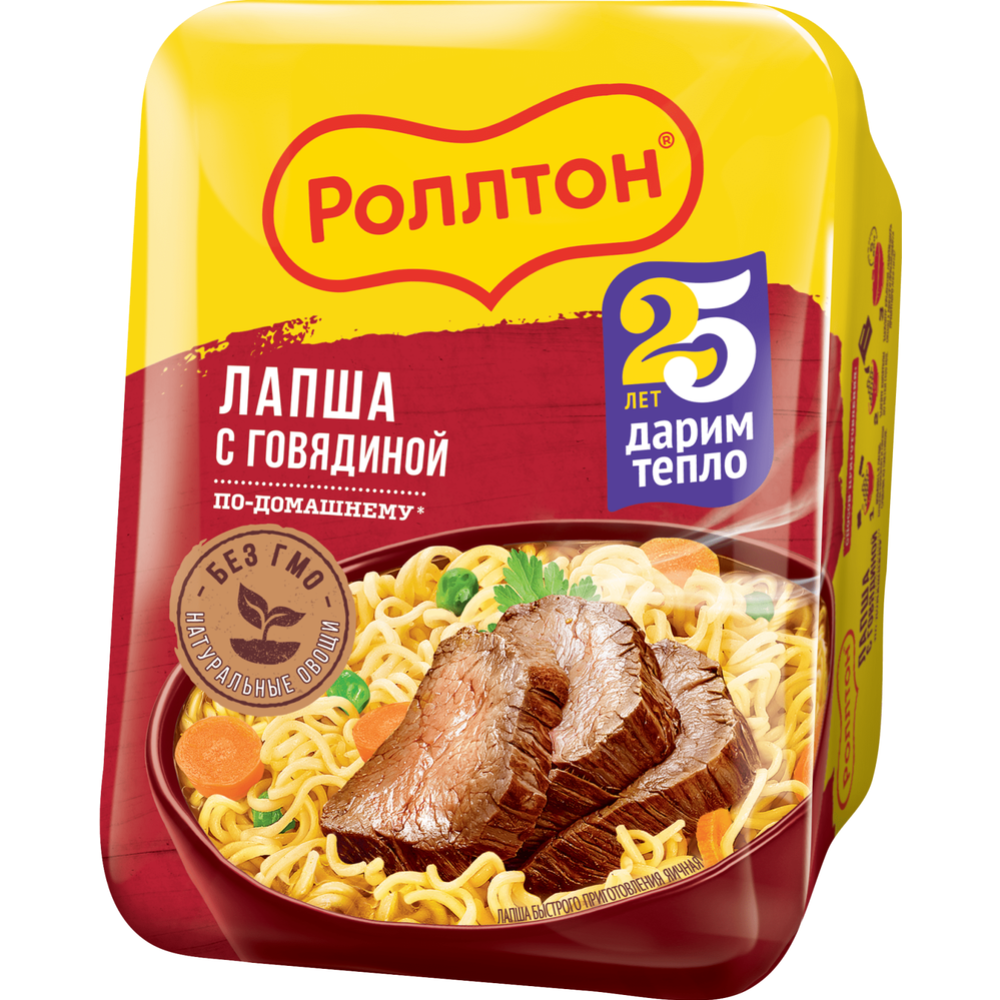 Лапша быстрого приготовления «Роллтон» говядина по-домашнему, 90 г ...