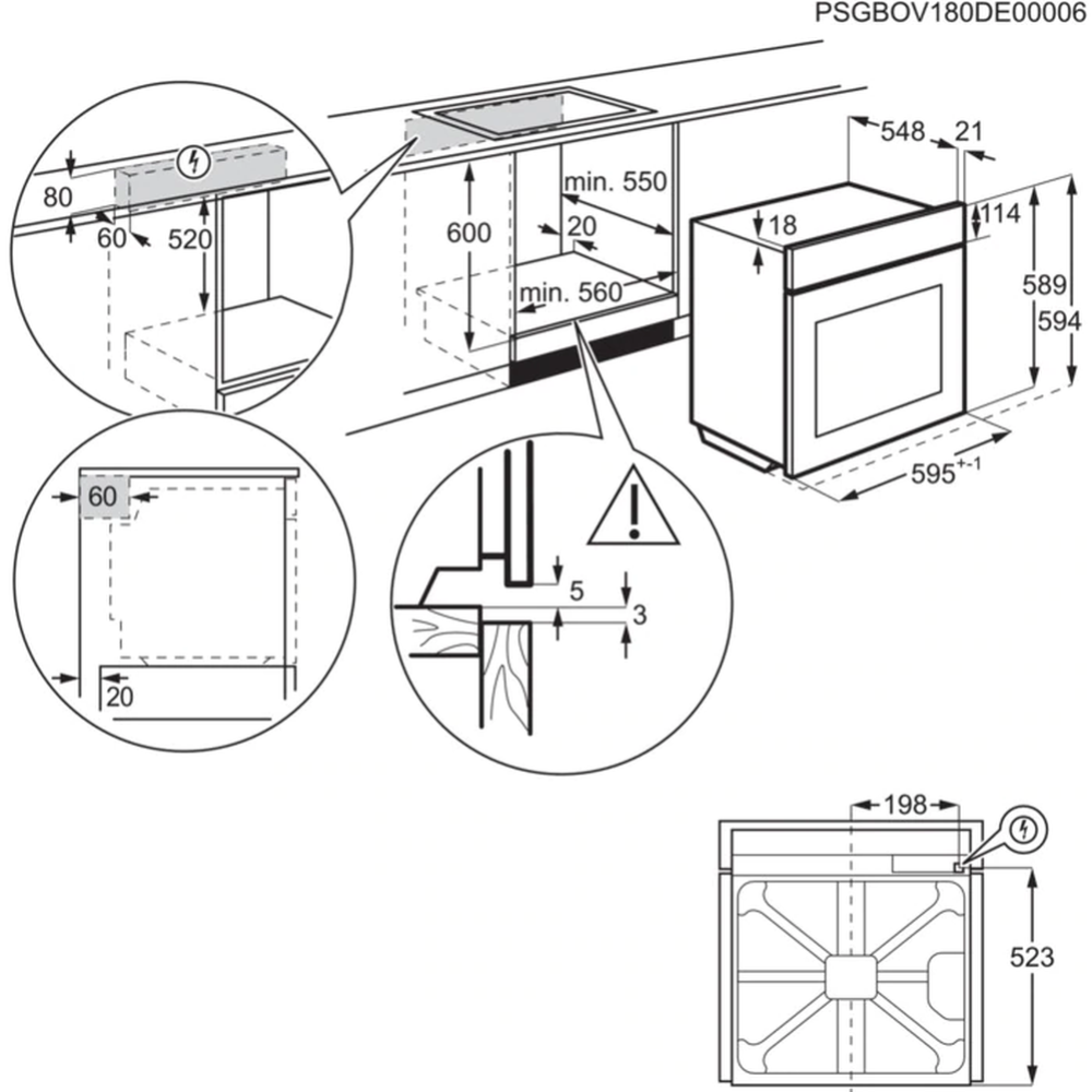 Духовой шкаф electrolux oef5h50v