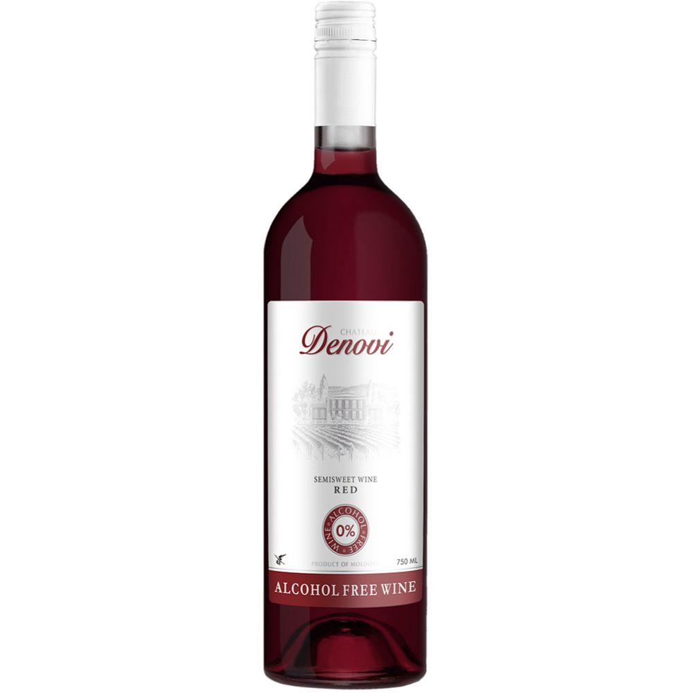 Вино безалкогольное «Denovi» виноградное красное, полусладкое, 0.75 л #0
