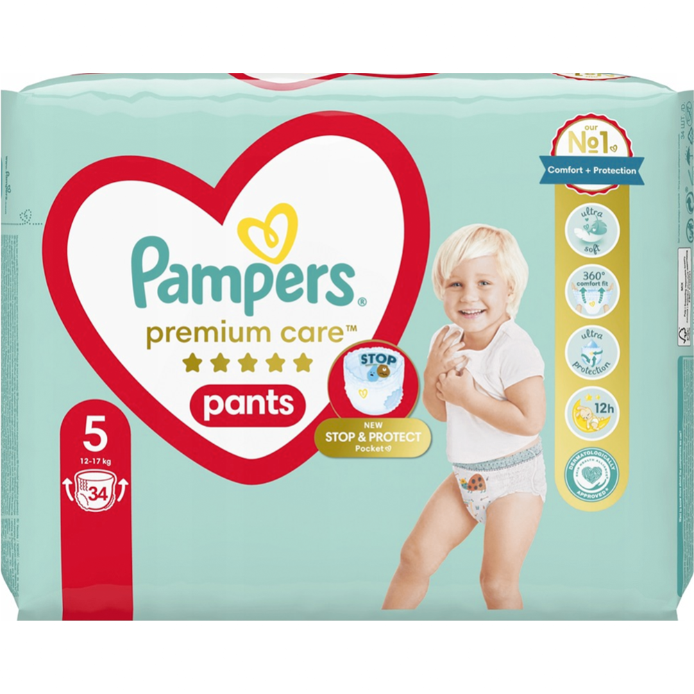 Трусики «Pampers» Premium Care 12-17 кг, размер 5, 34 шт #0