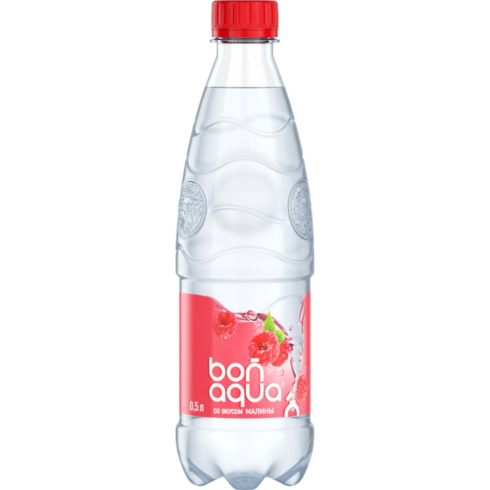Вода питьевая «Bonaqua» газированная со вкусом малины, 500 мл купить в ...
