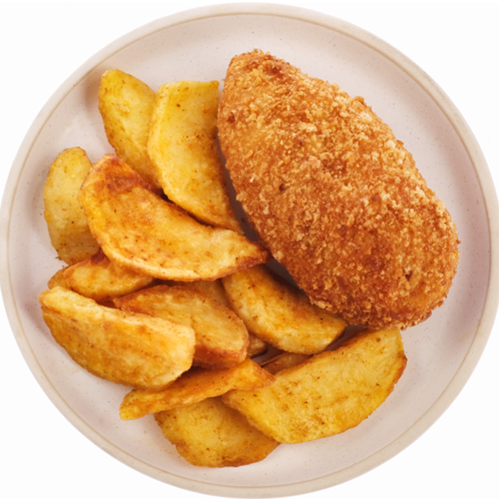 Котлета «Папараць-кветка» с картофельными дольками, замороженная, 1/100/150 г #0