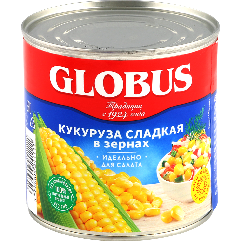 Кукуруза сладкая «Globus» 340 г купить в Минске: недорого, в рассрочку ...