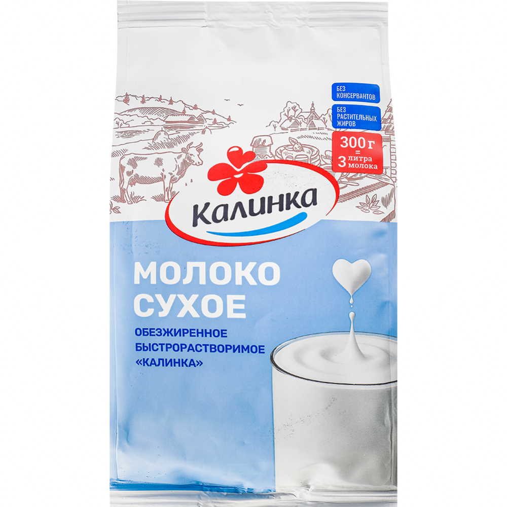 Сухое молоко «Калинка» быстрорастворимое, обезжиренное, 300 г купить в ...