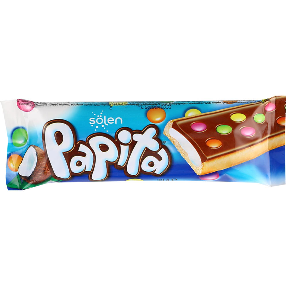 Пе­че­нье «Papita» с ко­ко­со­вой на­чин­кой и са­хар­ным драже, 33 г ...