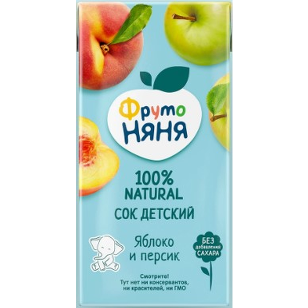 Сок детский «Фруто Няня» яблоко-персик, 200 мл купить с доставкой, цены ...