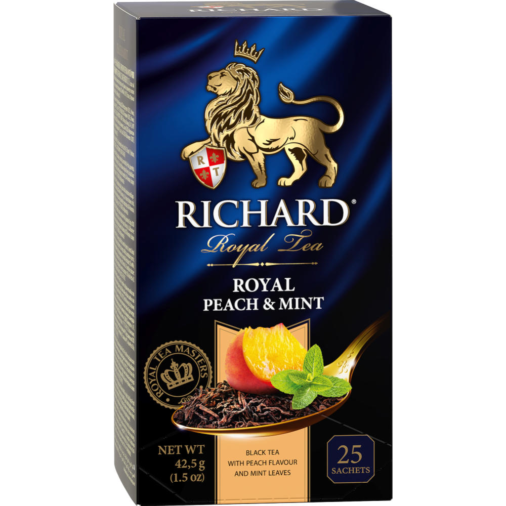 Чай черный «Richard» с ароматом персика и мятой, 25 пакетиков купить в ...