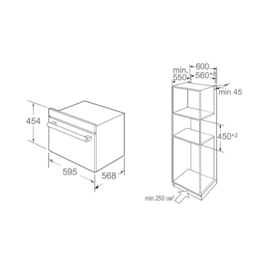 Духовой шкаф с свч midea tf944eg9 bl