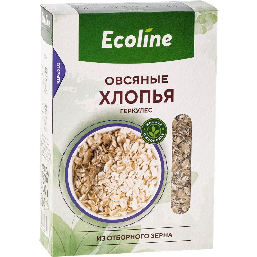 Хлопья овсяные «Эколайн» Геркулес, 500 г купить с доставкой, цены в ...