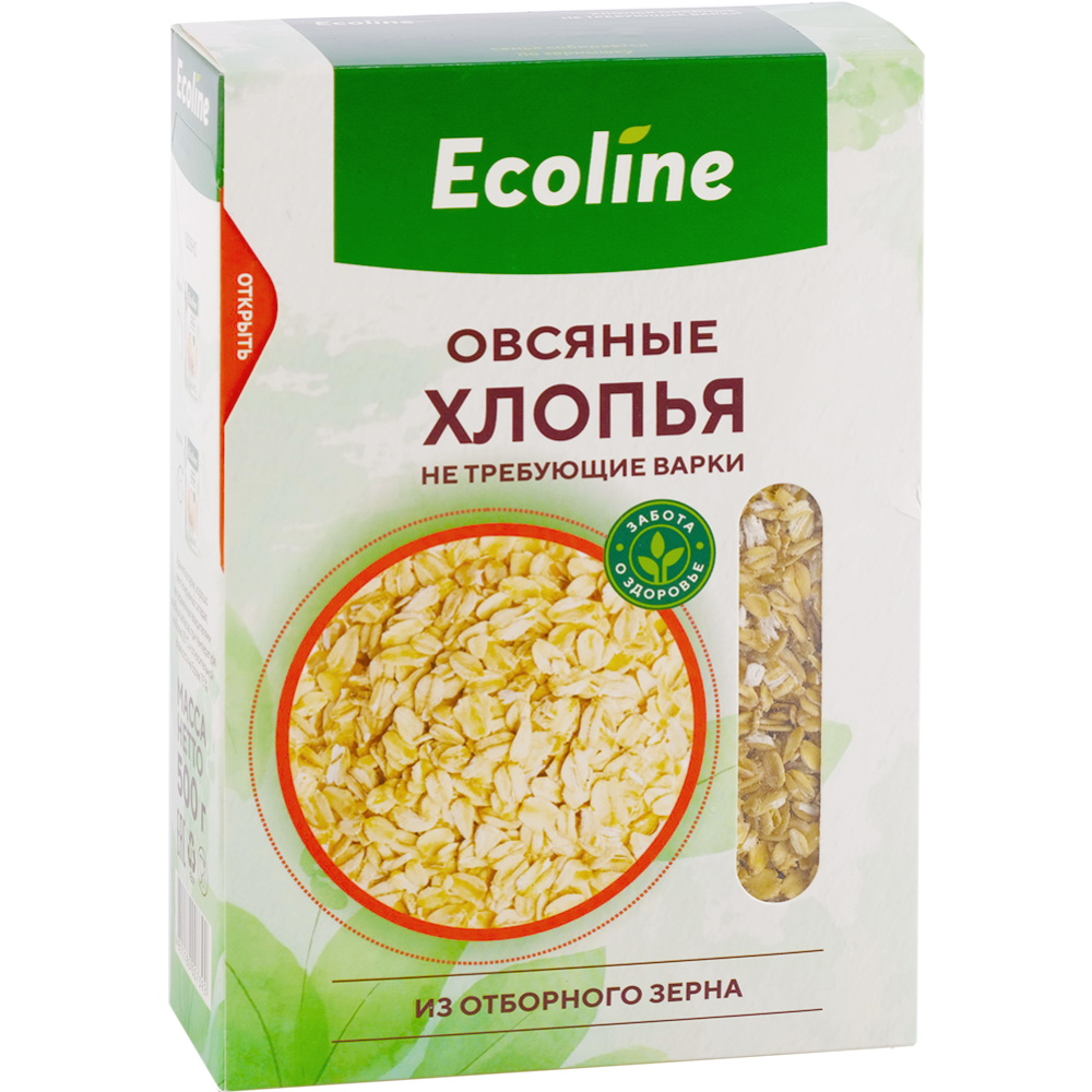 Хлопья овсяные «Эколайн» 500 г купить с доставкой, цены в интернет ...