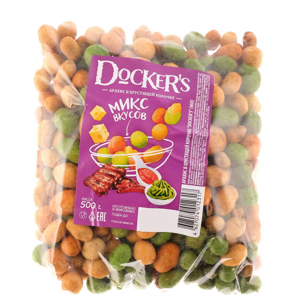 Арахис в хрустящей корочке «Docker's» микс вкусов, 500 г купить в ...