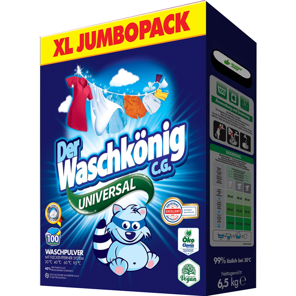 Стиральный порошок «Der Waschkonig» C.G, Universal, 6.5 кг купить в ...