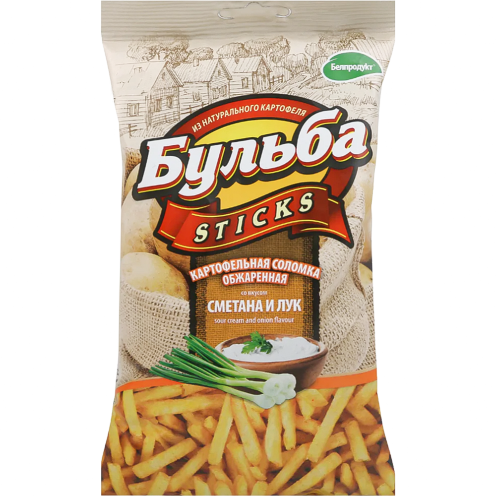 Снеки «Бульба» Sticks, соломка, сметана и лук, 75 г купить в Минске ...
