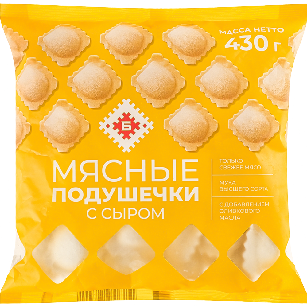 Пельмени «Мясные Подушечки» с сыром, 430 г купить с доставкой, цены в ...