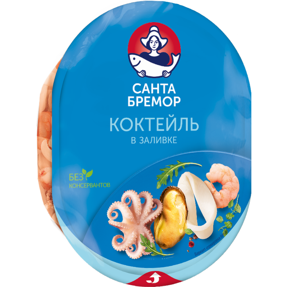 Коктейль из морепродуктов «Санта Бремор» Классик в заливке, 180 г ...