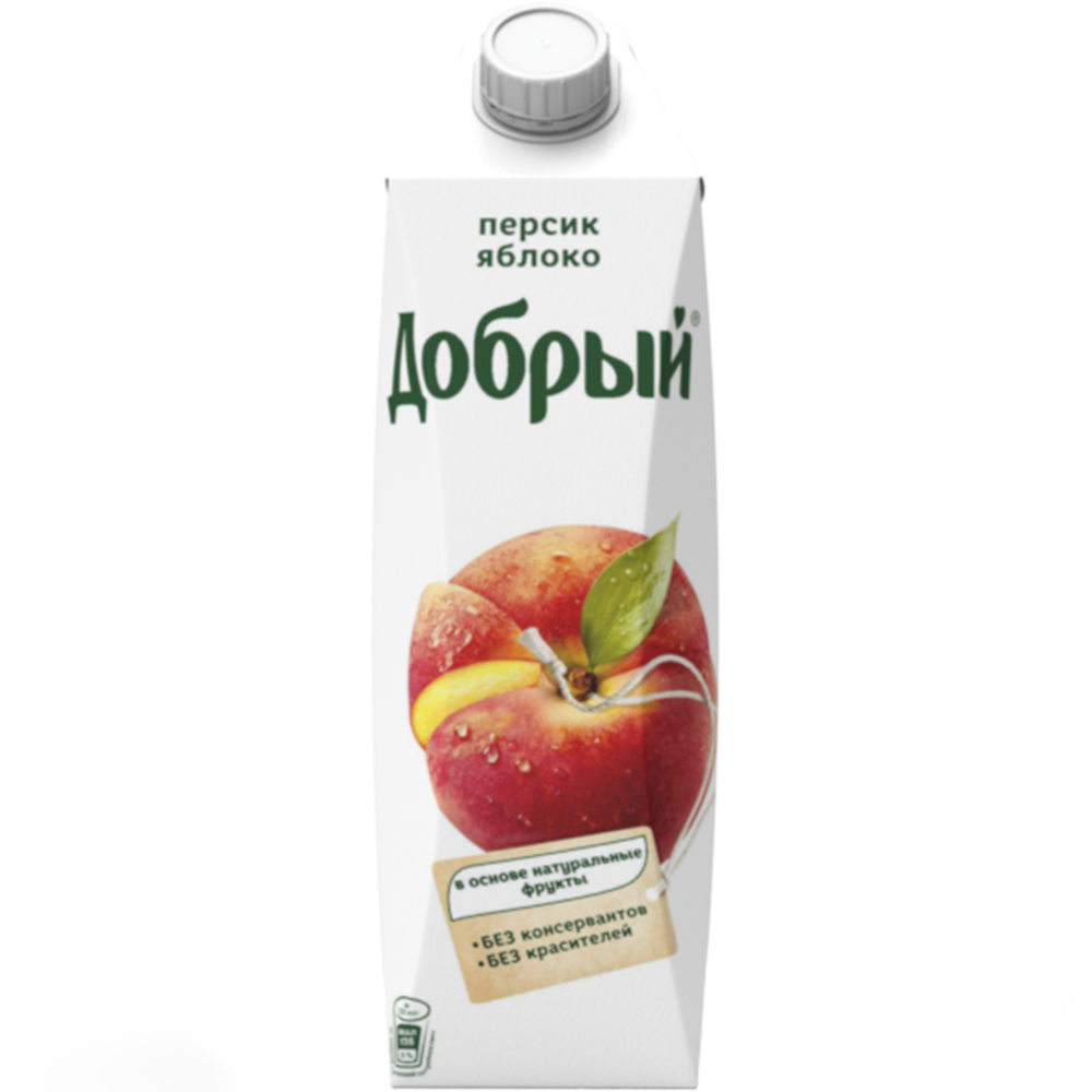 Нектар «Добрый» персиково-яблочный, 1 л купить с доставкой, цены в ...