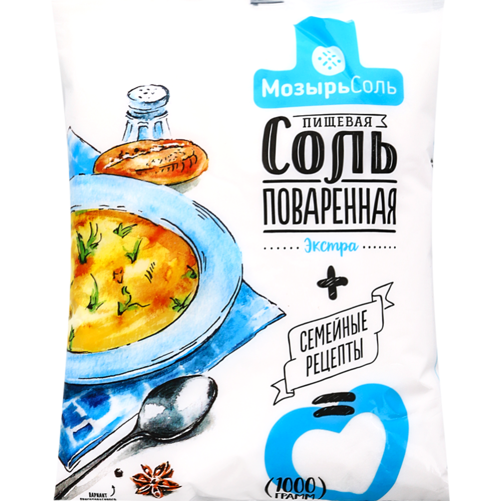 Соль пищевая «Мозырьсоль» Полесье, поваренная экстра, 1 кг купить с ...